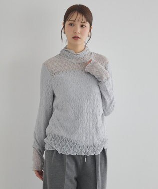 earth music&ecology 【吸湿発熱】あったかフェミニンインナー（ハイネック） Light Gray