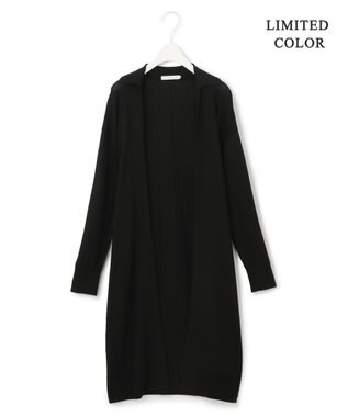 ICB 【WEB限定カラーあり・洗える】シンセティックハイゲージ  ロングカーディガン ブラック系［WEB限定］