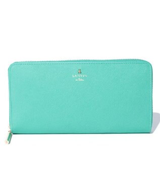 LANVIN en Bleu リュクサンブールカラー ラウンド長財布 エメラルドグリーン