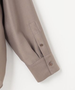 自由区 L シャイニーオーガンジーシアー シャツ カーキ