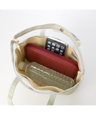 UNBILLION カシュカシュ cachecache / ナイロン×メッシュバッグインバッグ グリーン