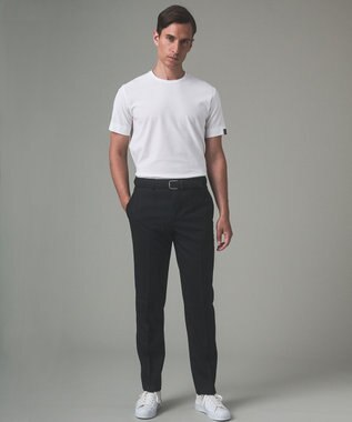 GOTAIRIKU ロングセラー【洗える/折り目加工/シワになりにくい/ウエストアジャスター】ウォッシャブル サマーウール100％パンツ_限定色(ノータック)23/24年モデル 新色/ブラック系