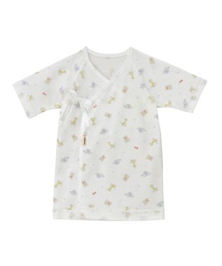 MIKI HOUSE HOT BISCUITS 【50-60cm】 フライス 短肌着 プリント柄