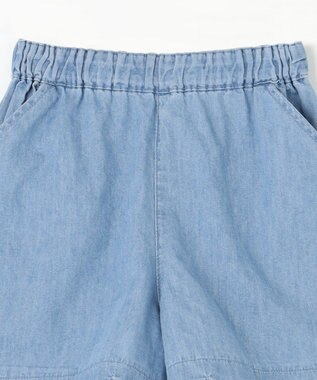 ANY KIDS 裾 スカラップ ショートパンツ デニムブルー