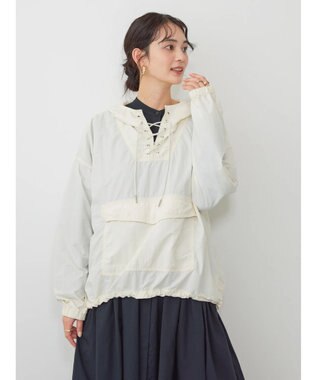 AMERICAN HOLIC ポケッタブル撥水加工アノラックパーカー Ivory