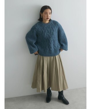 Green Parks armonia．フレアスカート Gray Beige