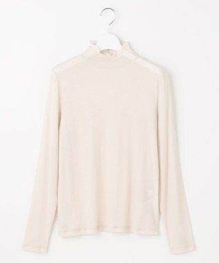 J.PRESS LADIES 【WEB限定】シアーストレッチフライス メローネック シアー カットソー 【WEB限定】ライトベージュ系