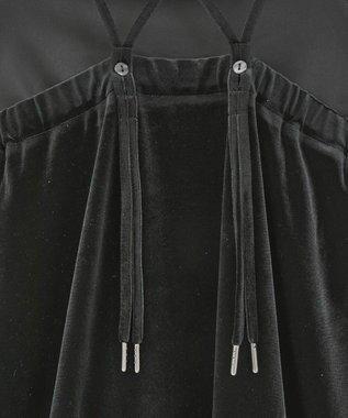 AMERICAN HOLIC ベロアキャミワンピース Black