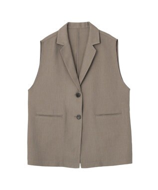 Green Parks メッシュフレンチスリーブジレ Mocha