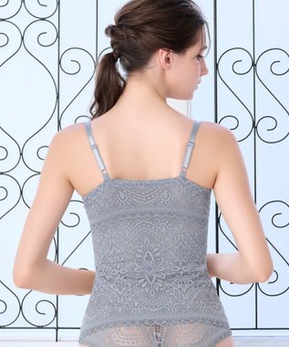 BRADELIS New York 【BRADELIS Me】 Perfumyプラスブラキャミ25A1 ノンワイヤー 補正下着 カップ付き ブラトップ バストアップ グレー