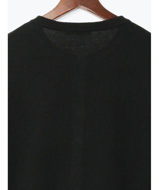 Te chichi メタルスクエア釦クルーネックカーディガン ブラック