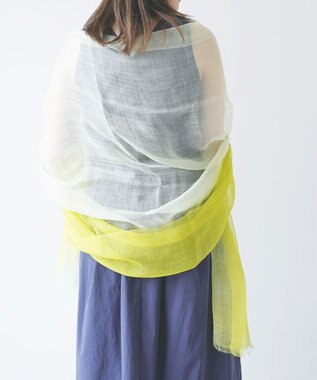 muto Ramie300 バーティカルグラデーション リネンストール ramie300 yellow