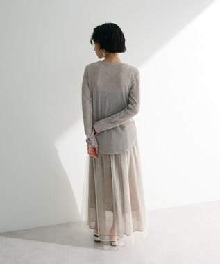Green Parks シアーワッフルプルオーバー Gray