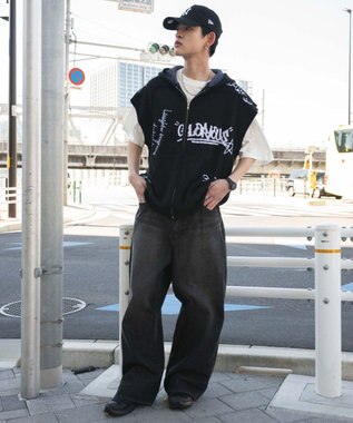 WEGO 【ユニセックス着用ITEM/MLサイズ展開】ジャガードノースリジップパーカー ブラック