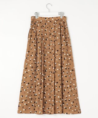 自由区 【セットアップ対応・洗える】ドットプリント スカート ブロンズベース
