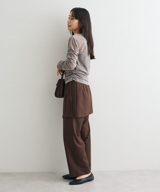 CRAFT STANDARD BOUTIQUE シアーベロアサイドギャザープルオーバー Gray
