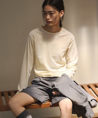 CRAFT STANDARD BOUTIQUE シアーベロアサイドギャザープルオーバー Cream