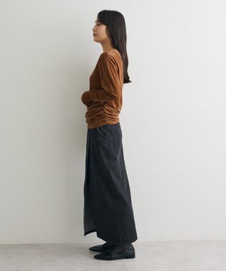 CRAFT STANDARD BOUTIQUE シアーベロアサイドギャザープルオーバー Brown