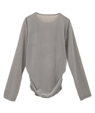 CRAFT STANDARD BOUTIQUE シアーベロアサイドギャザープルオーバー Gray