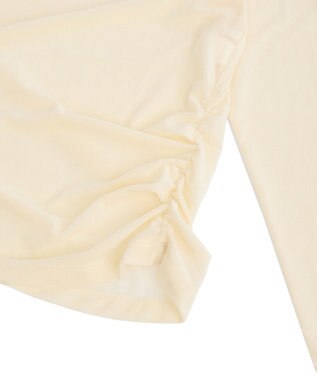 CRAFT STANDARD BOUTIQUE シアーベロアサイドギャザープルオーバー Cream