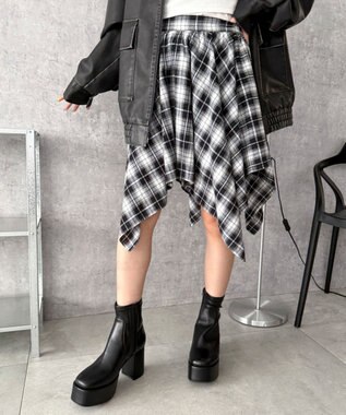 WEGO ストレッチヒールショートブーツ ブラック