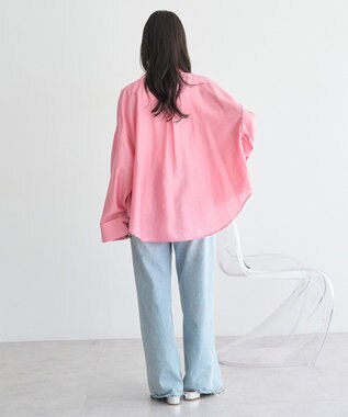 earth music&ecology Ｗポケットシャツ Pink