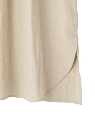 YECCA VECCA シアーMIXドロストデザインシャツワンピース Beige