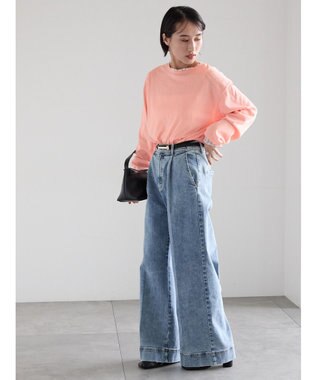 Te chichi ワイドデニムパンツ サックスブルー