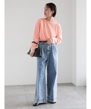 Te chichi ワイドデニムパンツ サックスブルー