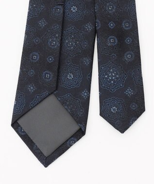 JOSEPH HOMME 【日本製】オーナメントジャガード　ネクタイ ネイビー系7