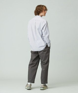 J.PRESS YORK STREET 【UNISEX】タイプライターストライプ バンドカラーシャツ ホワイト系1