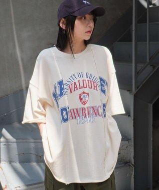 WEGO 【ユニセックス着用ITEM/MLサイズ展開】ドッキングカレッジスウェT（SS）