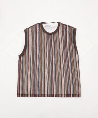 WEGO アンサンブルメッシュベスト 柄2