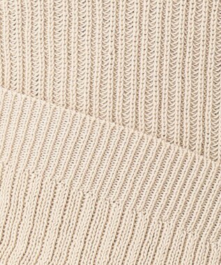 J.PRESS LADIES L 【洗える】コットン地柄 ニット ベージュ