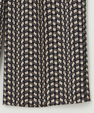 ANY L 【洗濯機可/ウエストゴム】ウェーブプリントパンツ ブラウン