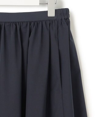 23区 【洗える】ブライトタフタ ギャザー スカート ネイビー系