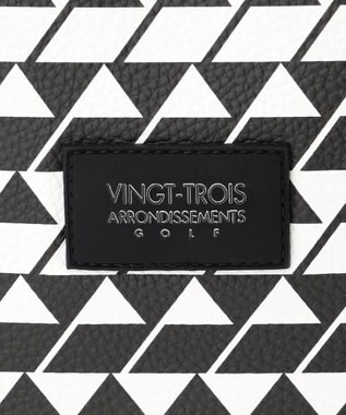 23区GOLF 【UNISEX】フラッグ総柄カートバッグ ブラック系5