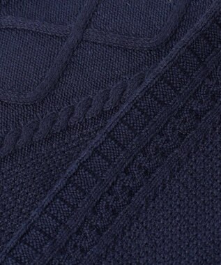 23区GOLF 【WOMEN】【ウォッシャブル】コットンブレンドサイドロゴベスト ネイビー系