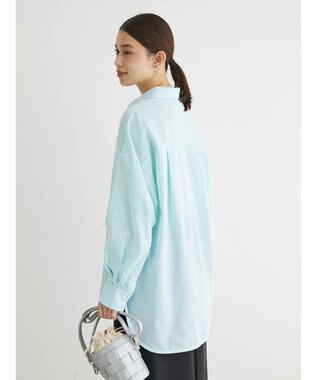 Green Parks イージーケア　ドビーストライプシャツ Green