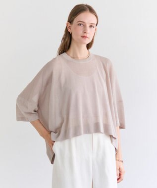 BEIGE， YOOPER / ドライタッチ シアーニット Flax