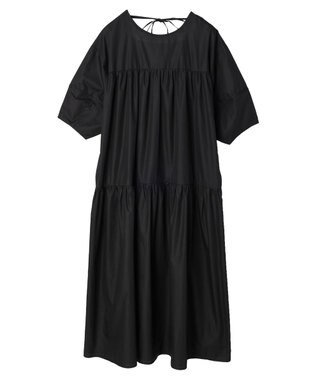 Green Parks ａ．ボリューム切り替えワンピース Black