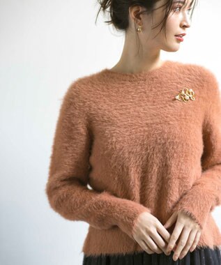 【前後着用可】2WAYナイロンファー ニット