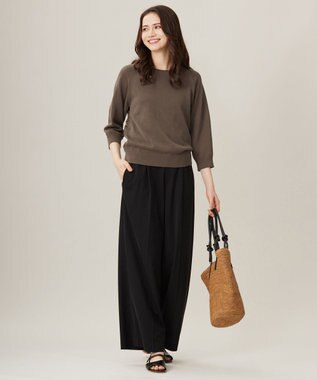 自由区 S 【洗える】レースコンビニット プルオーバー カーキ