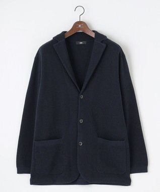 JOSEPH ABBOUD 【キングサイズ・オリジナルオーガニックコットン使用】JOE COTTON ニット ジャケット ネイビー系