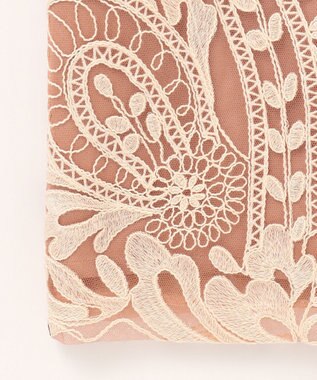 GRACE CONTINENTAL オーガン袖コード刺繍ドレス ピンク