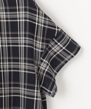 J.PRESS LADIES シアーストライプチェック カットソー ネイビー系3