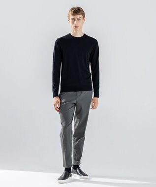 JOSEPH HOMME 【ストレッチ】リュクスレーヨン　クルーネック長袖ニット ブラック系