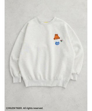 Green Parks ムジークタイガー／裏起毛刺しゅうプルオーバー Oatmeal