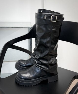 WEGO ベルトカバーロングブーツ ブラック