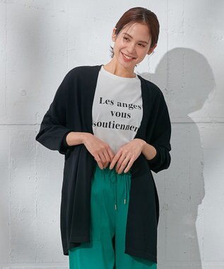 ANY L 【接触冷感/UVケア/アンチピリング】ニットカーディガン ブラック